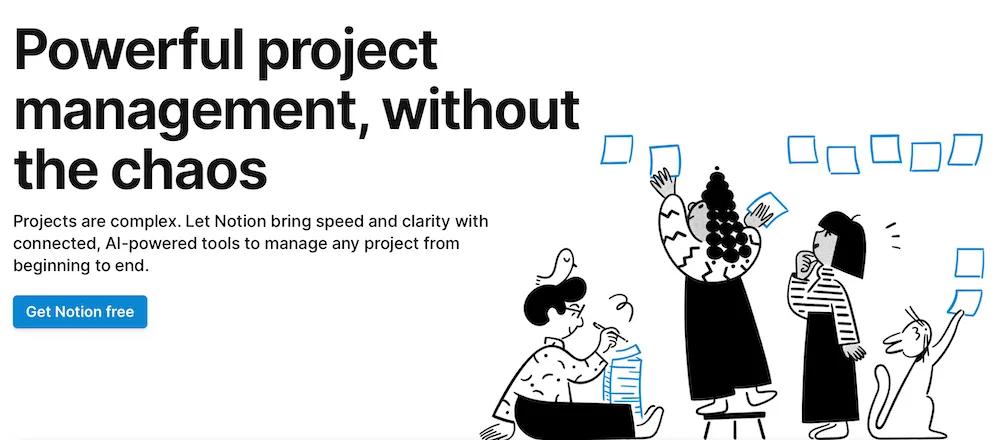 A screenshot of an illustration from notion's website.