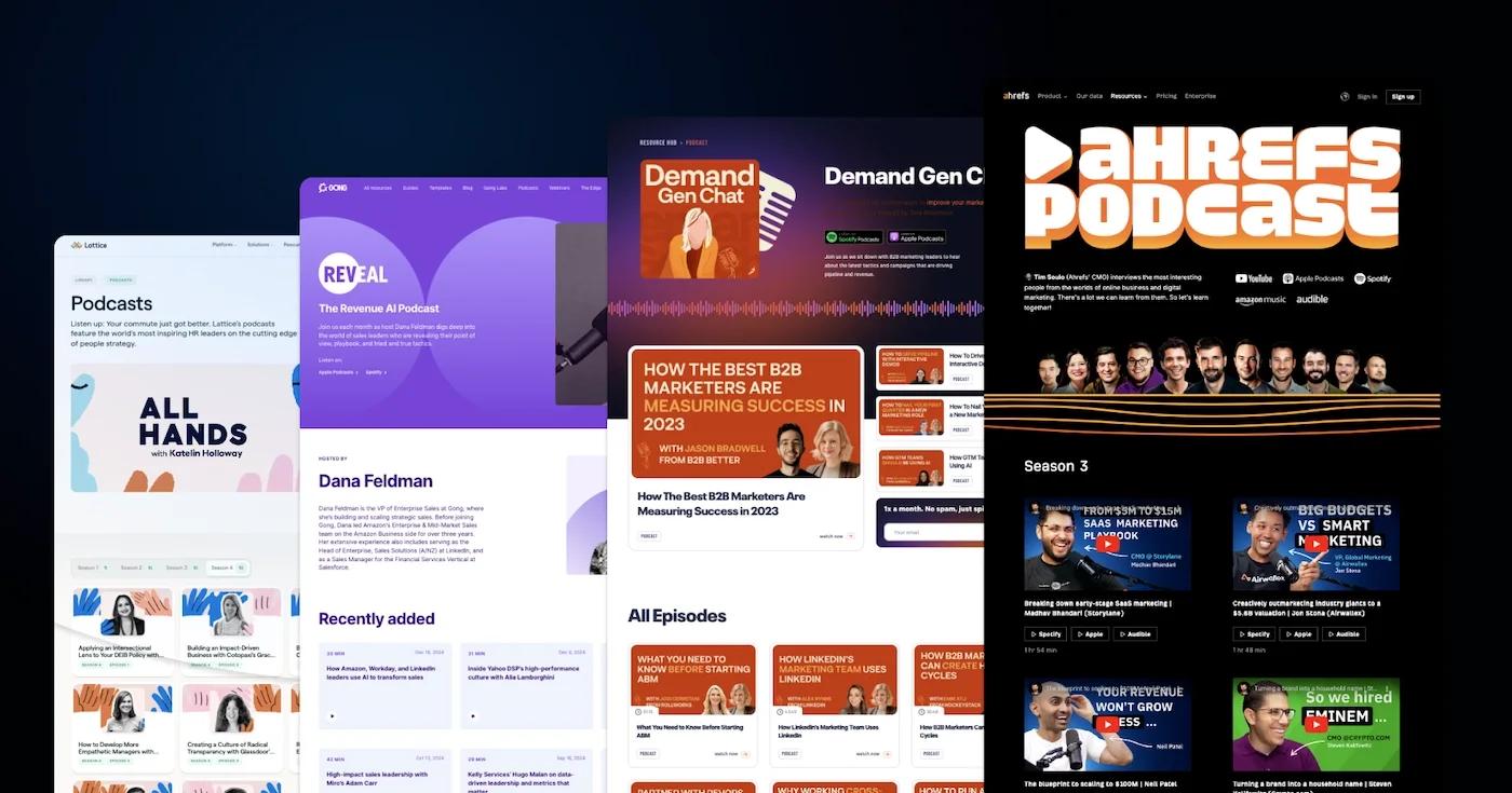 10 Best Podcast Landing Page Design Examples