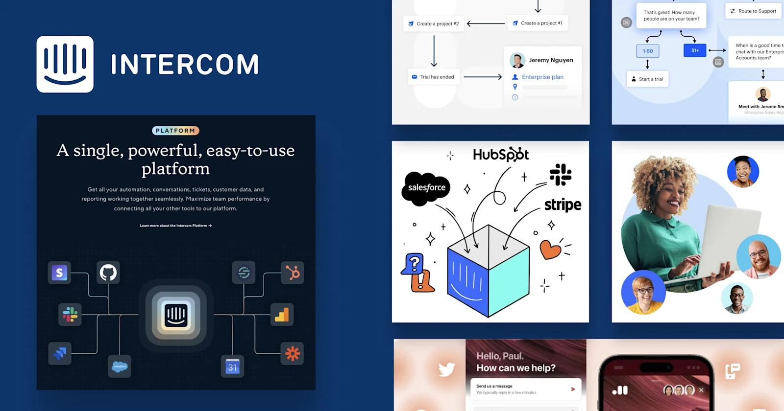 Illustrations from Intercom's website.